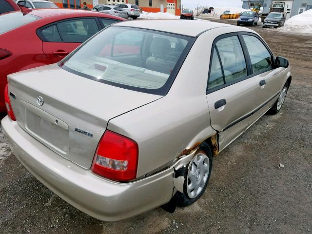 JM1BJ222610411842 - 2001 MAZDA PROTEGE DX BEIGE photo 4