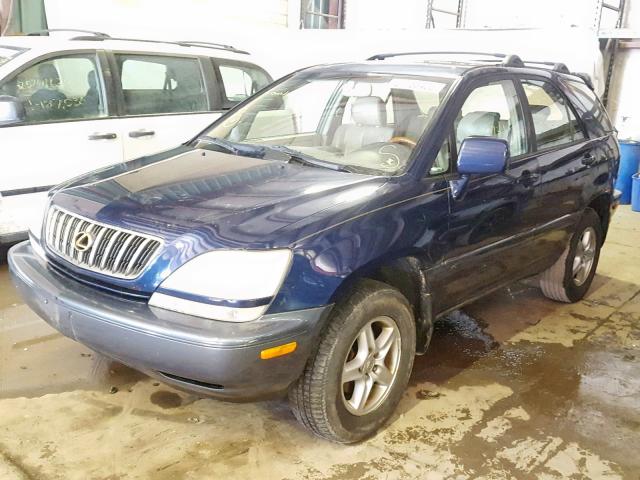 JTJHF10U830312921 - 2003 LEXUS RX 300 BLUE photo 2