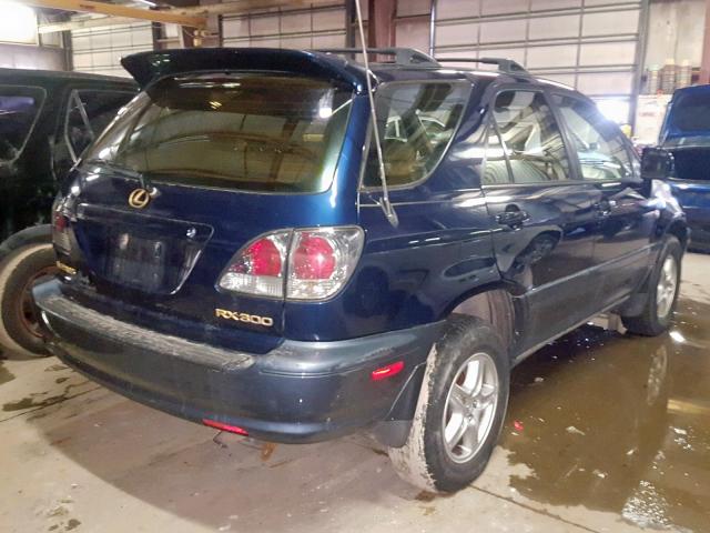 JTJHF10U830312921 - 2003 LEXUS RX 300 BLUE photo 4