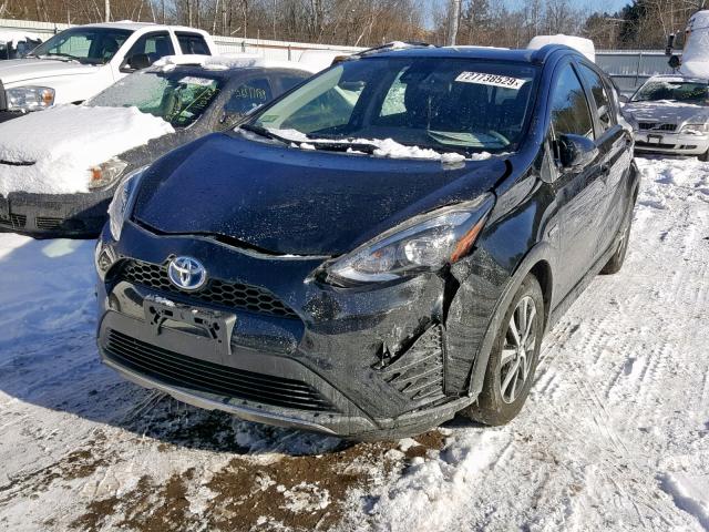 JTDKDTB33J1604658 - 2018 TOYOTA PRIUS C BLACK photo 2