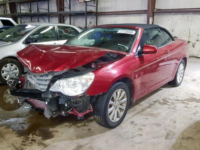 1C3BC5ED9AN142655 - 2010 CHRYSLER SEBRING TO BURGUNDY photo 2