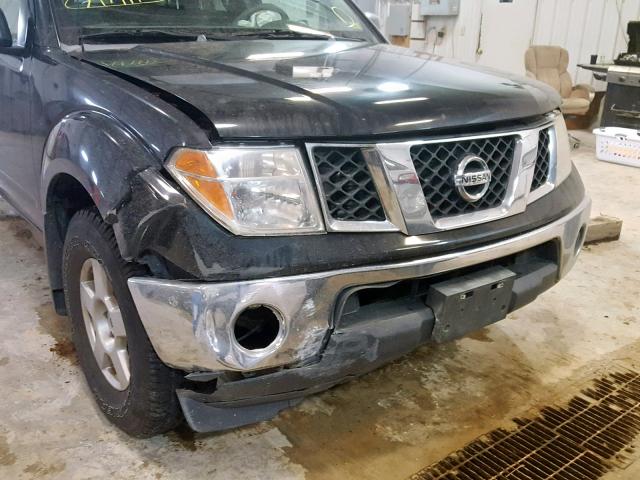 1N6AD07W57C454494 - 2007 NISSAN FRONTIER C BLACK photo 9