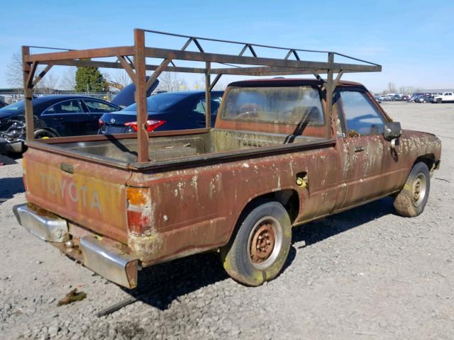 JT4RN50R6G0133439 - 1986 TOYOTA PICKUP 1/2 ORANGE photo 4