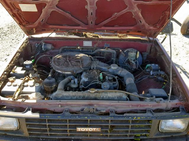 JT4RN50R6G0133439 - 1986 TOYOTA PICKUP 1/2 ORANGE photo 7