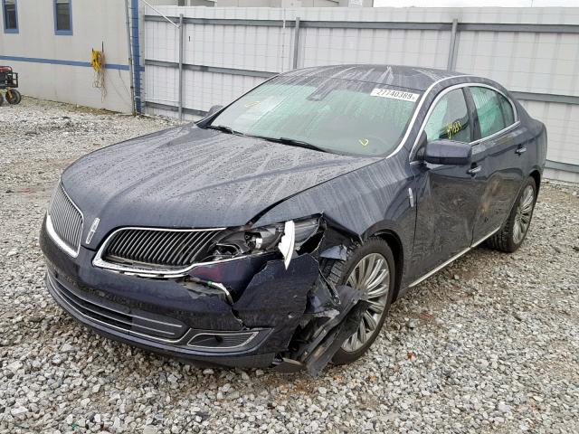 1LNHL9DK3DG608341 - 2013 LINCOLN MKS BLUE photo 2