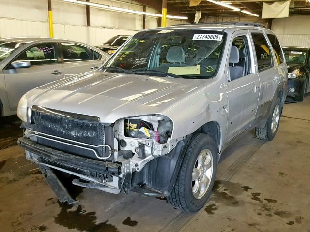 4F2YU08112KM38067 - 2002 MAZDA TRIBUTE LX SILVER photo 2