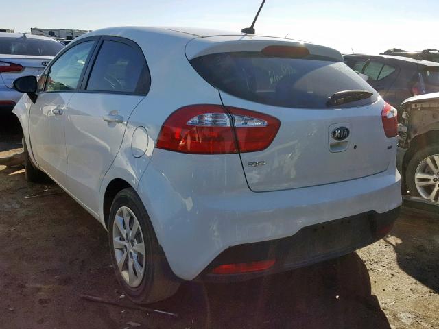 KNADM5A35E6410452 - 2014 KIA RIO LX WHITE photo 3