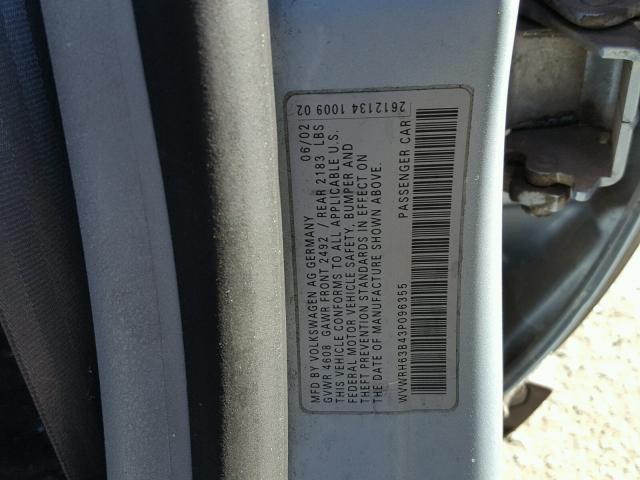 WVWRH63B43P096355 - 2003 VOLKSWAGEN PASSAT GLX 蓝色 照片 10