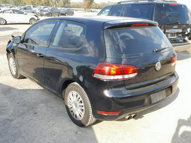 WVWBA7AJ2AW287071 - 2010 VOLKSWAGEN GOLF 黑色 照片 3