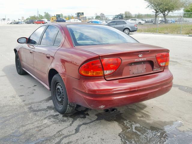 1G3NL52E71C260138 - 2001 OLDSMOBILE ALERO GL RED photo 3