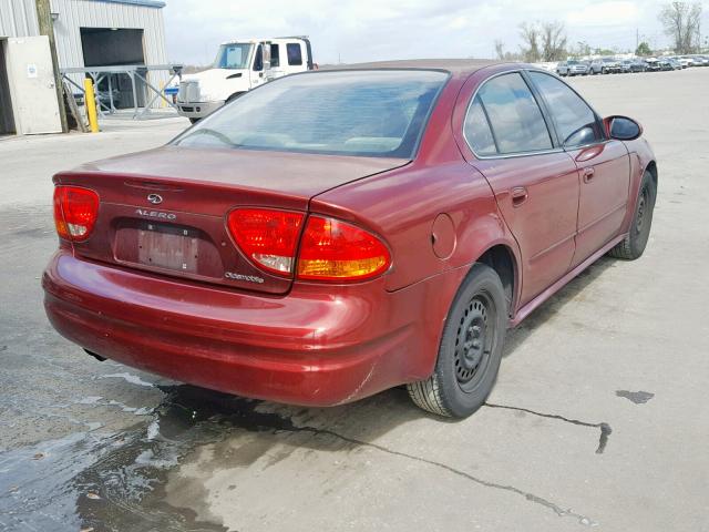 1G3NL52E71C260138 - 2001 OLDSMOBILE ALERO GL RED photo 4