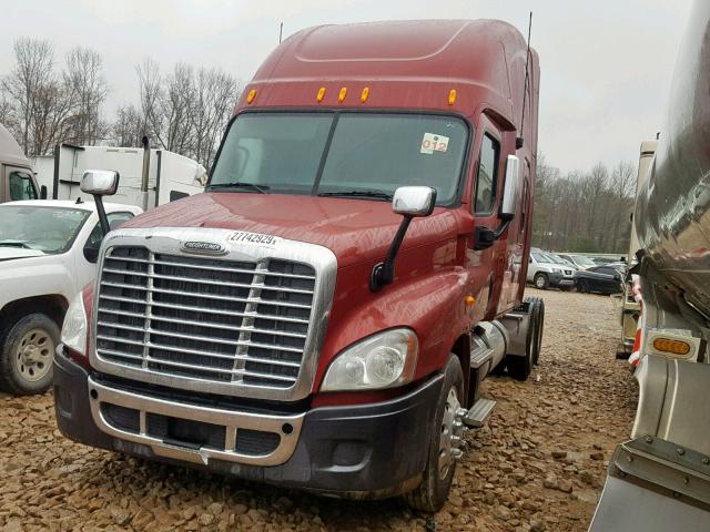 1FUJGLDR9CLBM9905 - 2012 FREIGHTLINER CASCADIA 1 BURGUNDY photo 2