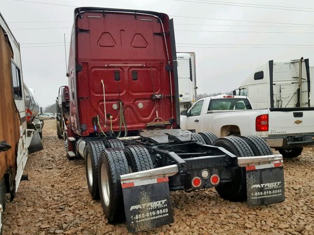 1FUJGLDR9CLBM9905 - 2012 FREIGHTLINER CASCADIA 1 BURGUNDY photo 3