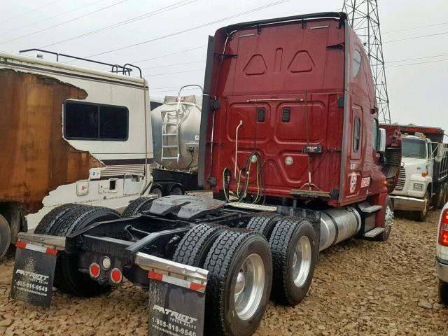 1FUJGLDR9CLBM9905 - 2012 FREIGHTLINER CASCADIA 1 BURGUNDY photo 4