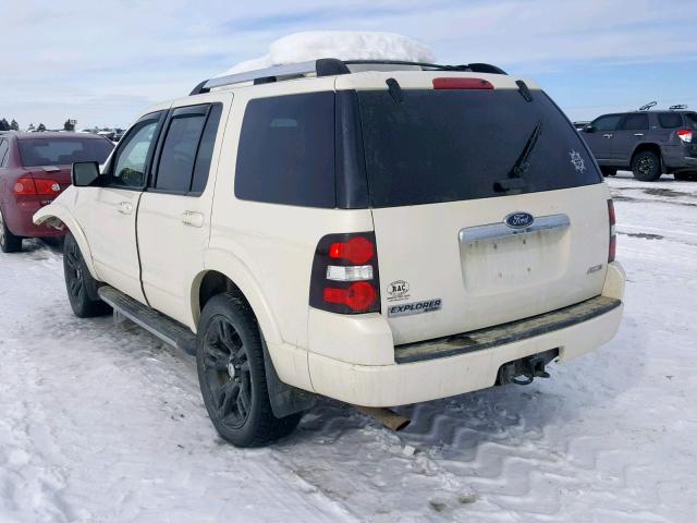 1FMEU85869UA44383 - 2009 FORD EXPLORER L WHITE photo 3