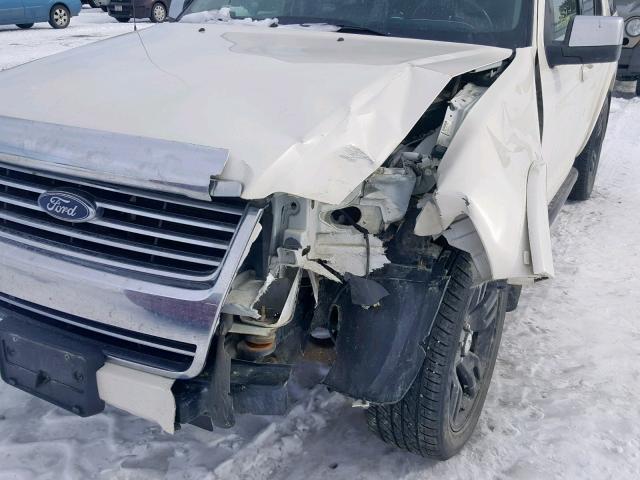 1FMEU85869UA44383 - 2009 FORD EXPLORER L WHITE photo 9