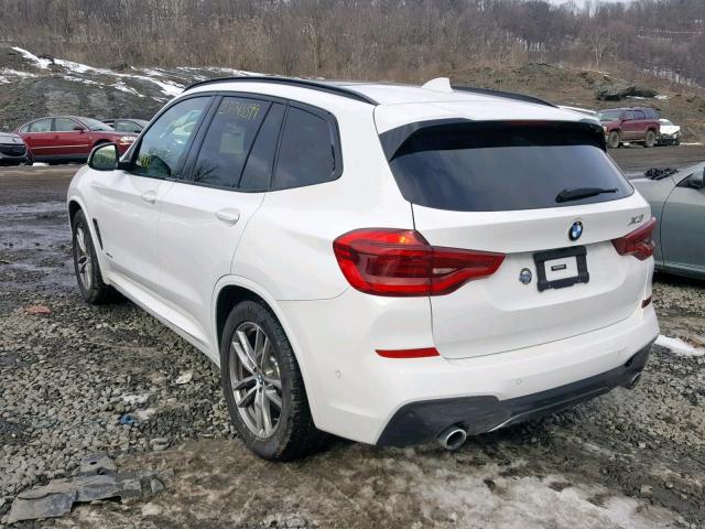 5UXTR9C57JLD62651 - 2018 BMW X3 XDRIVE3 WHITE photo 3