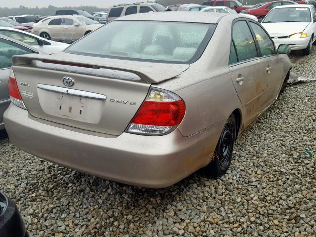 4T1BE32K75U568493 - 2005 TOYOTA CAMRY LE GOLD photo 4