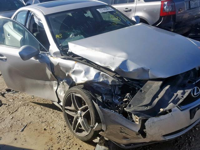 JTHBE262265011171 - 2006 LEXUS IS 350 SILVER photo 9