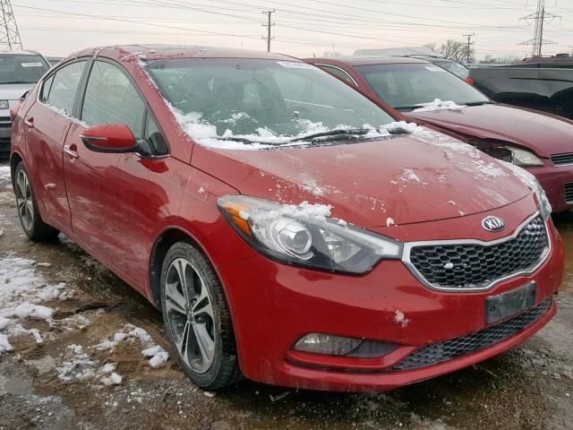 KNAFZ4A89E5095449 - 2014 KIA FORTE EX RED photo 1