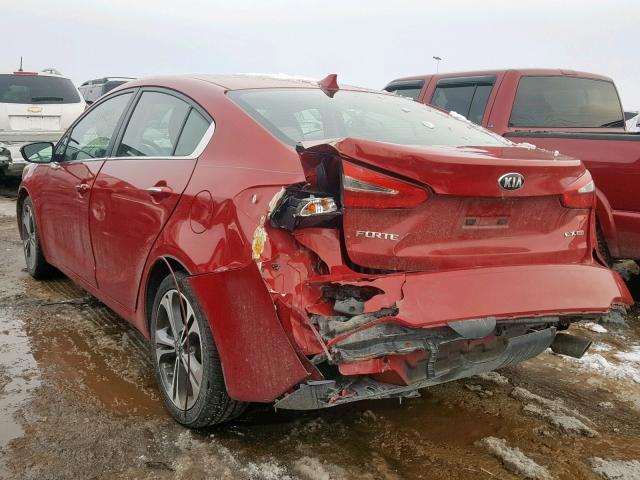 KNAFZ4A89E5095449 - 2014 KIA FORTE EX RED photo 3