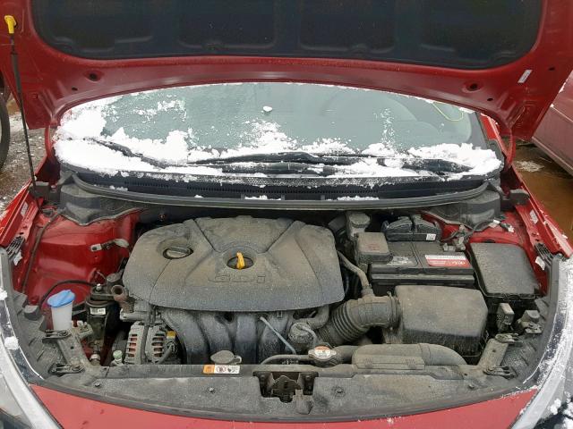 KNAFZ4A89E5095449 - 2014 KIA FORTE EX RED photo 7