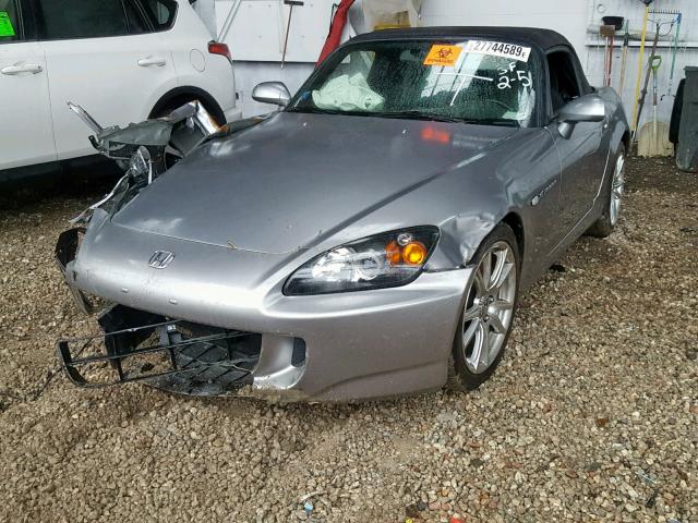 JHMAP21475S002433 - 2005 HONDA S2000 SILVER photo 2