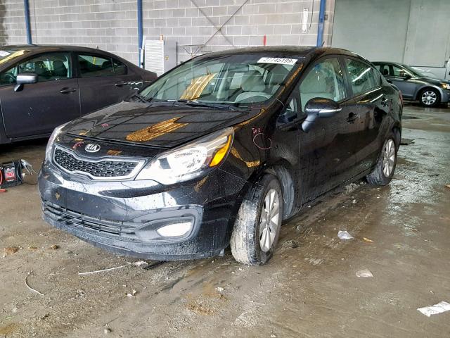 KNADN4A32F6446558 - 2015 KIA RIO EX BLACK photo 2