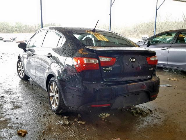 KNADN4A32F6446558 - 2015 KIA RIO EX BLACK photo 3