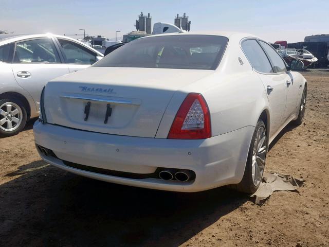 ZAM39NKA8D0069039 - 2013 MASERATI QUATTROPOR WHITE photo 4