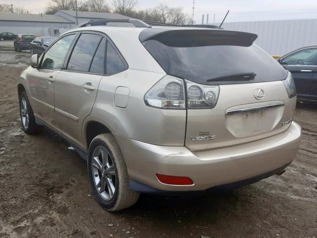 JTJHW31U572007509 - 2007 LEXUS RX 400H GOLD photo 3