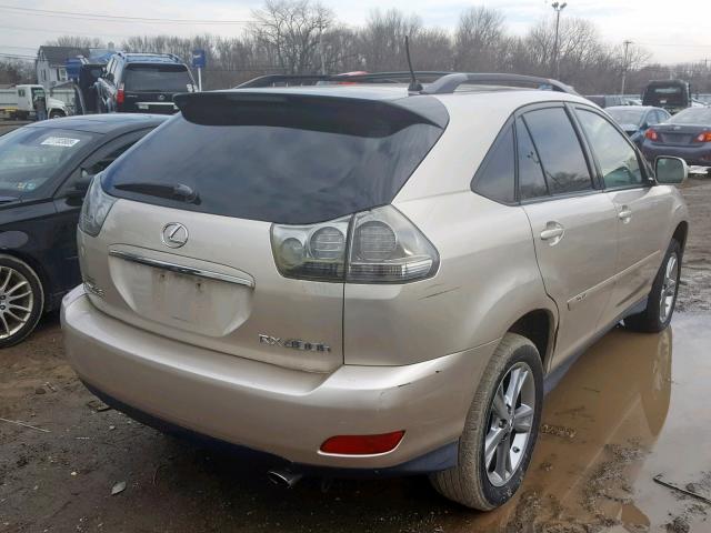 JTJHW31U572007509 - 2007 LEXUS RX 400H GOLD photo 4