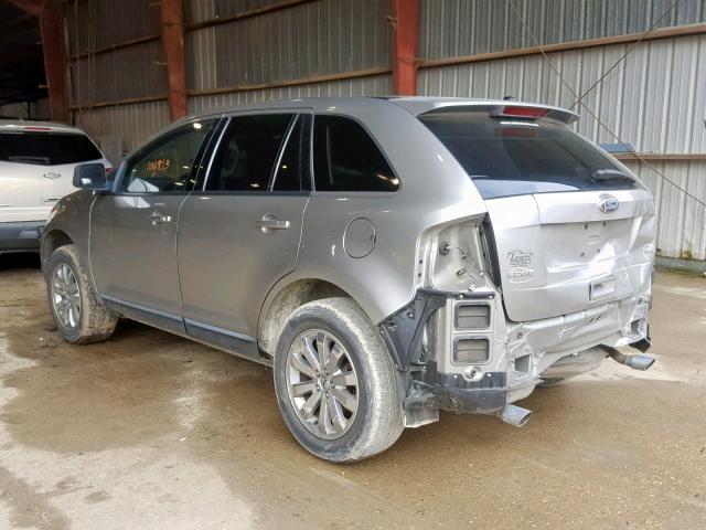 2FMDK38C38BB20585 - 2008 FORD EDGE SEL GRAY photo 3