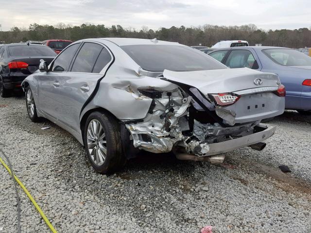 JN1EV7AP7JM366207 - 2018 INFINITI Q50 LUXE SILVER photo 3