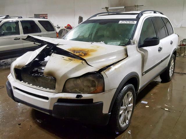 YV1CZ91H541100794 - 2004 VOLVO XC90 T6 WHITE photo 2