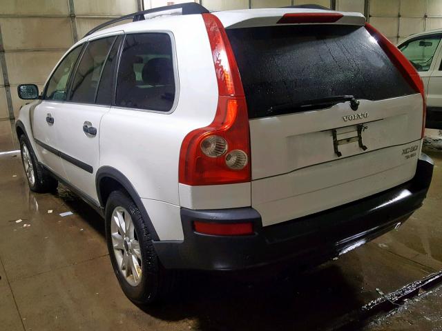 YV1CZ91H541100794 - 2004 VOLVO XC90 T6 WHITE photo 3