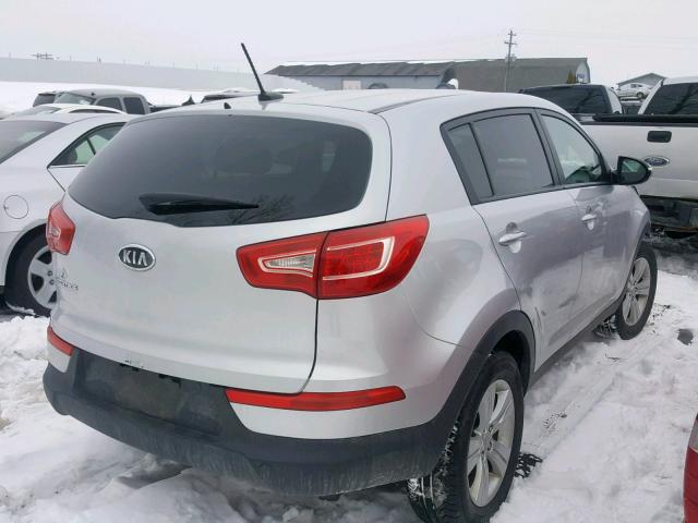 KNDPB3A25C7338080 - 2012 KIA SPORTAGE B SILVER photo 4