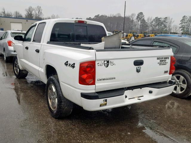 1D7HW48JX7S123928 - 2007 DODGE DAKOTA QUA WHITE photo 3