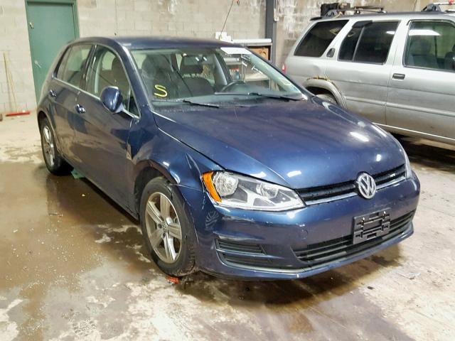 3VW2A7AU8FM035145 - 2015 VOLKSWAGEN GOLF TDI BLUE photo 1