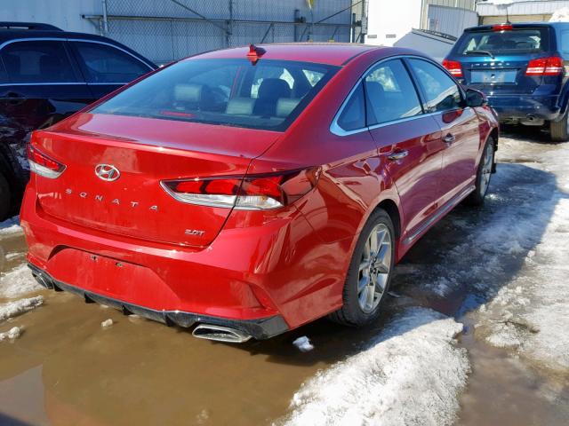 5NPE34ABXJH664685 - 2018 HYUNDAI SONATA SPO RED photo 4