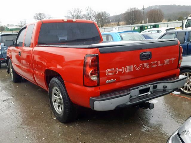 1GCEC19X17Z127784 - 2007 CHEVROLET SILVERADO RED photo 3