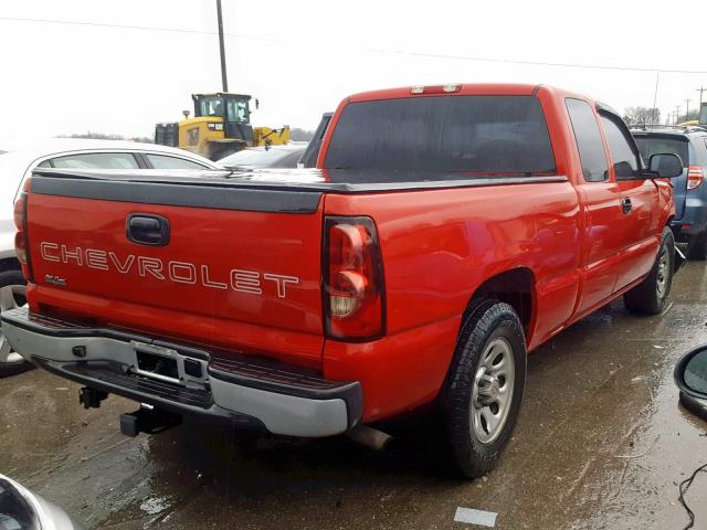 1GCEC19X17Z127784 - 2007 CHEVROLET SILVERADO RED photo 4