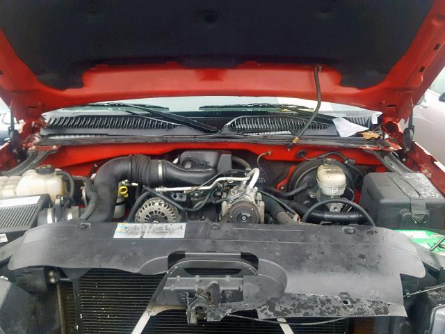 1GCEC19X17Z127784 - 2007 CHEVROLET SILVERADO RED photo 7