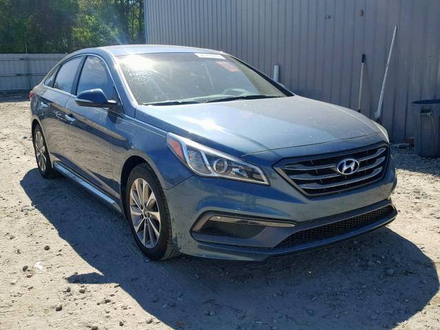 5NPE34AF8FH098603 - 2015 HYUNDAI SONATA SPO BLUE photo 1