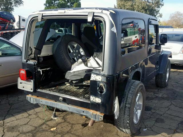 1J4FA64SX6P761568 - 2006 JEEP WRANGLER / BLACK photo 4