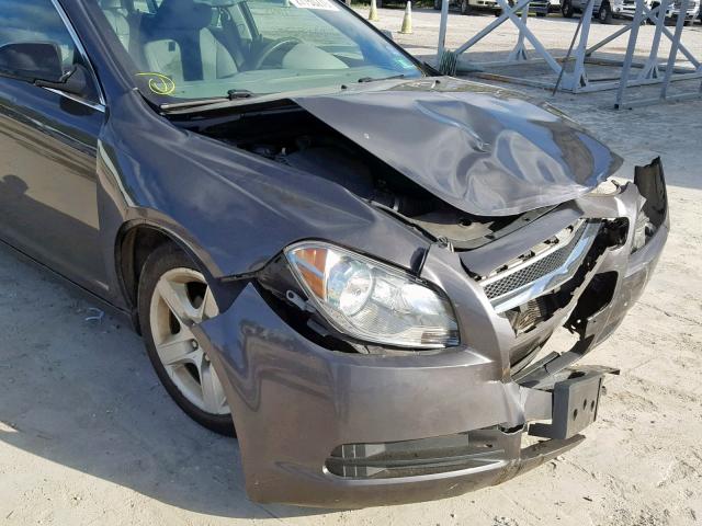 1G1ZB5EB0AF314859 - 2010 CHEVROLET MALIBU LS GRAY photo 9