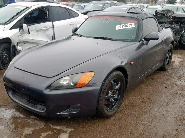 JHMAP11493T003066 - 2003 HONDA S2000 BLACK photo 2