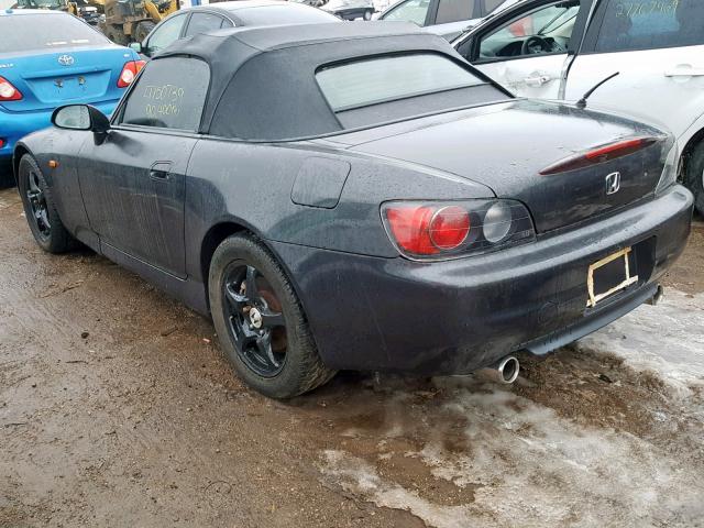 JHMAP11493T003066 - 2003 HONDA S2000 BLACK photo 3