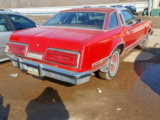 9J87H170490 - 1979 FORD THUNDERBIR RED photo 4