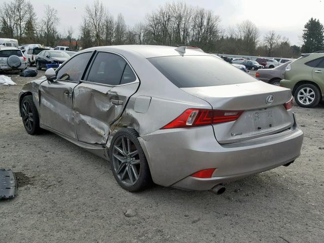 JTHBF1D23F5062298 - 2015 LEXUS IS 250 SILVER photo 3